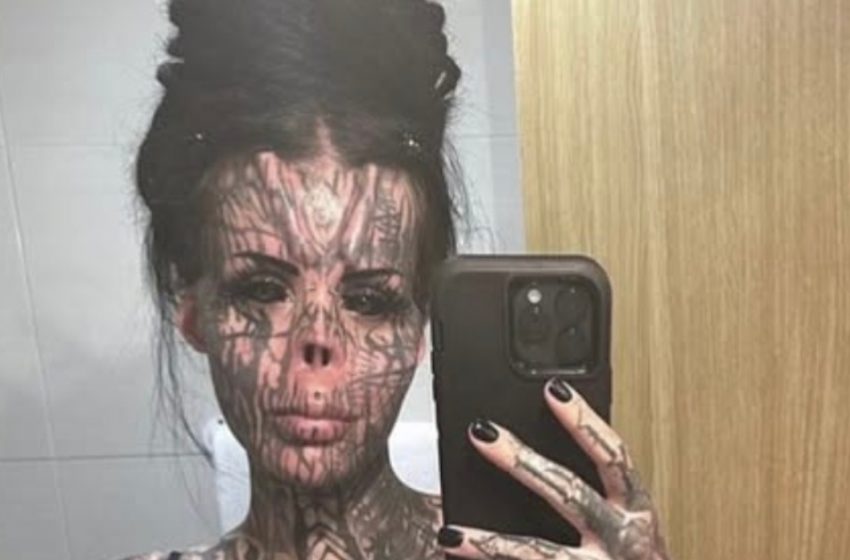 Femeia tatuată care își păstrează nasul într-un borcan arată fotografii uimitoare de dinainte!: Vezi fotografiile!