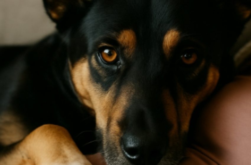  Câinele meu se așeza pe burta mea și mârâia la soțul meu când încerca să mă atingă. Am crezut că e doar gelozie… până când am aflat adevărul îngrozitor.