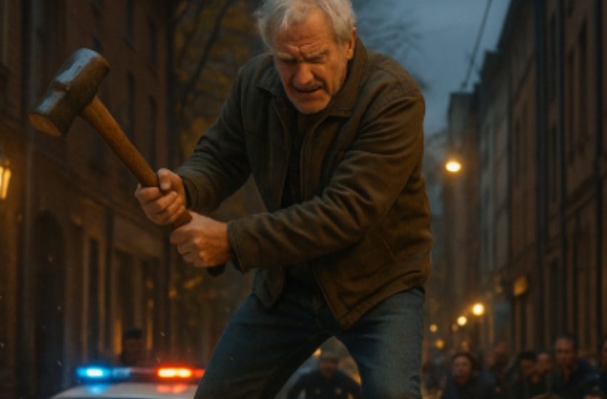 Mees seisis auto katusel, purustades seda haamriga ja säästmata jõudu. Kui sündmuskohale saabunud politseinikud teada said, mis juhtus, ei suutnud nad pisaraid tagasi hoida