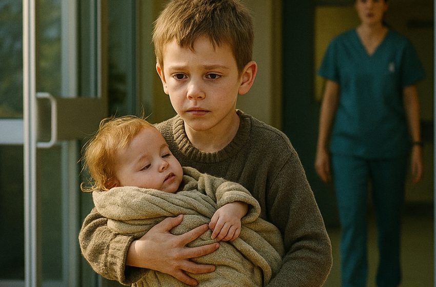 Un băiat de șapte ani, plin de vânătăi, a intrat la urgențe ținându-și în brațe surioara – și ceea ce a spus după a frânt toate inimile…