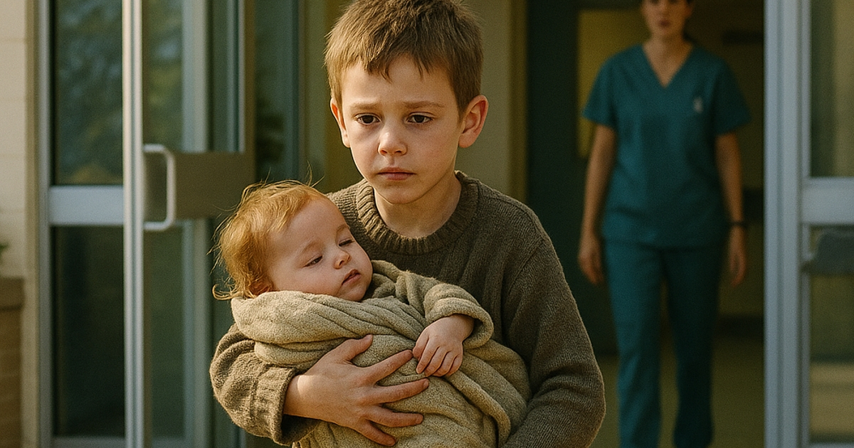 Un băiat de șapte ani, plin de vânătăi, a intrat la urgențe ținându-și în brațe surioara – și ceea ce a spus după a frânt toate inimile…