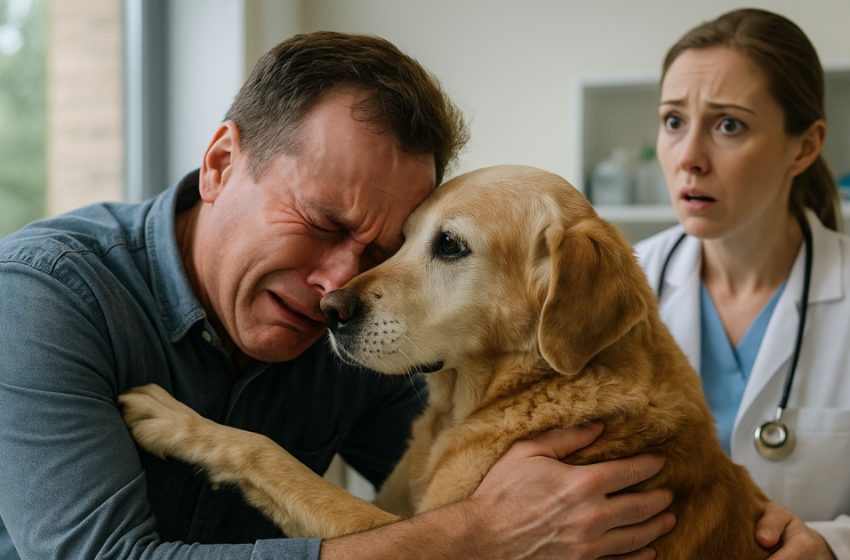  El a cerut câteva minute să își ia rămas bun de la câinele său pe moarte — apoi veterinarul a observat ceva neobișnuit.