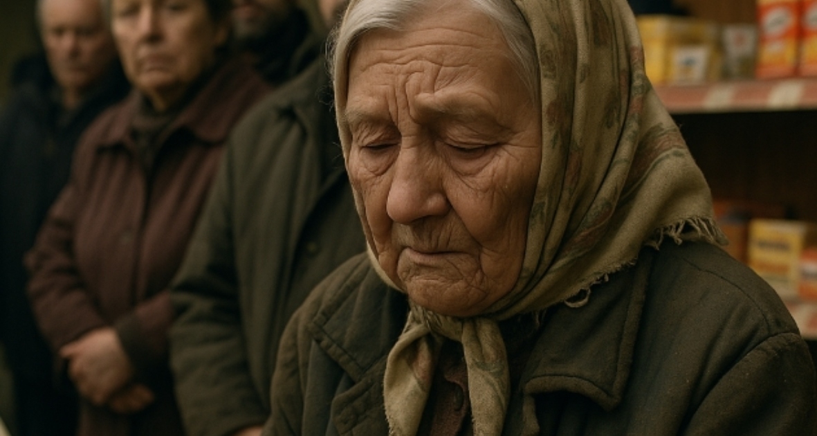 Kassa taga seisnud vanaema luges münte aeglaselt üle, ja kassapidaja ei suutnud end tagasi hoida. Järjekord tardus hämmingus tema teo peale