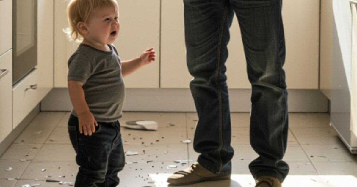 Väike poiss lõhkus kogemata taldrikud — ja isa karjus ta peale. Hiljem mõistis mees, et oli poega peaaegu kaotanud, ning ütles sõnad, mida poeg mäletab kogu elu