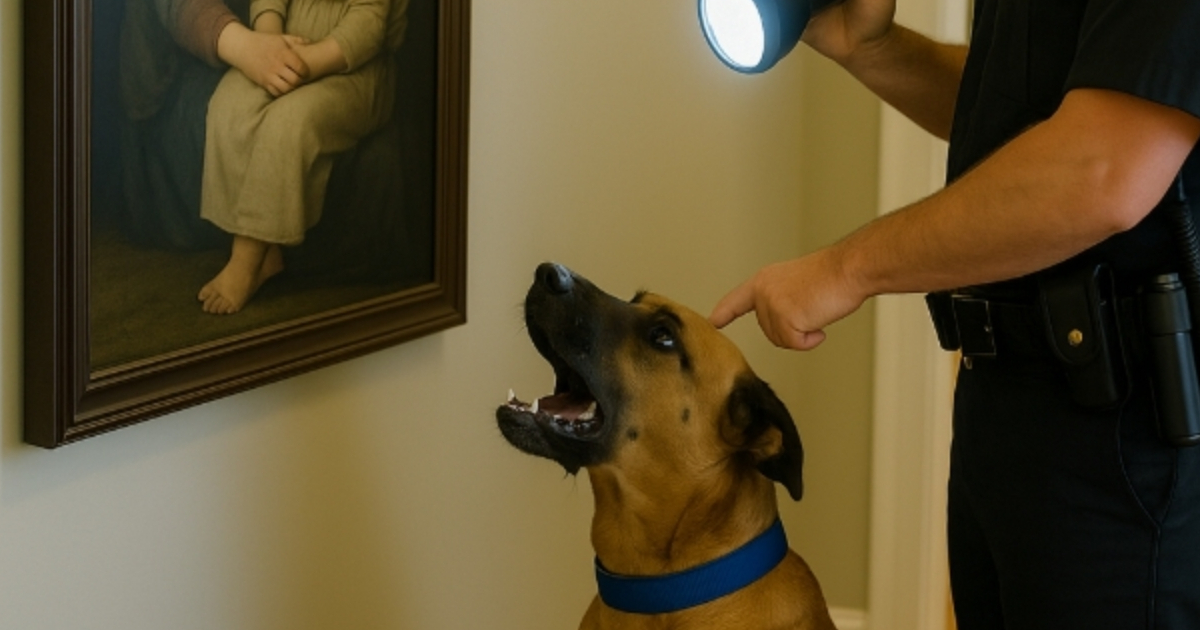 Oma kodu läbiotsimise ajal hakkas koer valjult haukuma vana maali peale. Politseinikud, kes maali seinalt maha võtsid, ei suutnud uskuda seda, mida nad seifist leidsid — nii jahmatav, et veri tardus veenides