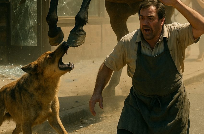  Hobune lõhkus äkki poe vitriini: kui omanik mõistis, miks ta seda tegi, tõmbus tema süda hirmust kokku