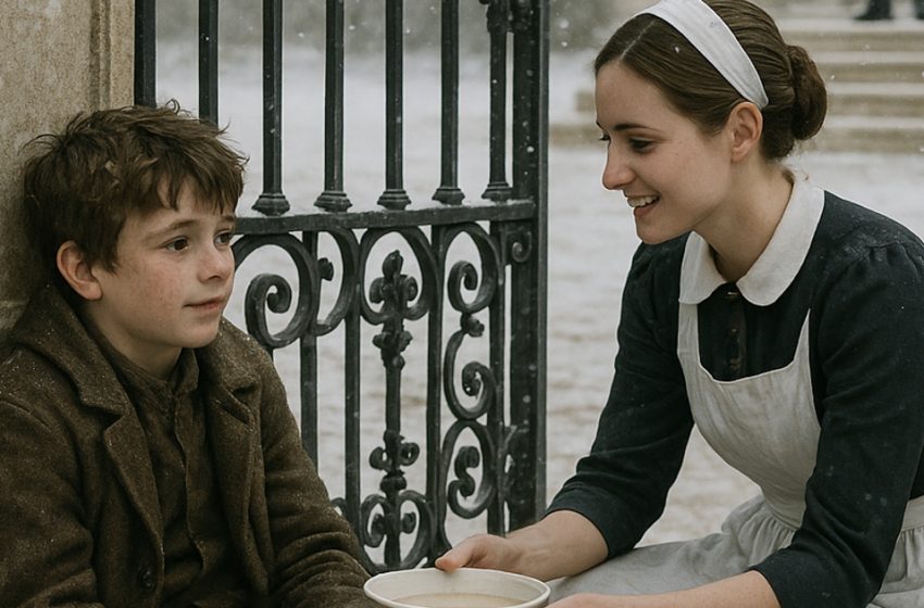  Teenija leidis mõisa värava eest näljas lapse… Miljonärist perenaise reaktsioon jättis kõik sõnatuks