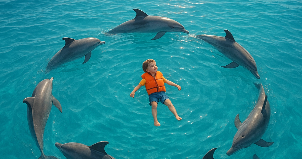 Când copilul a căzut din barcă, toți credeau că nu mai era nicio speranță… dar un minut mai târziu, marea a prins literalmente viață în jurul lui.