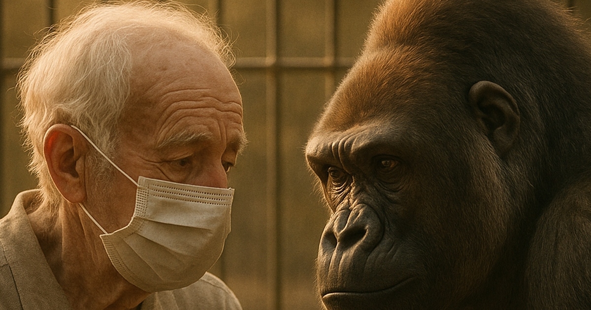 A salvat o gorilă rănită din pădure… Ani mai târziu s-au reîntâlnit, iar ceea ce a făcut animalul i-a lăsat pe toți fără cuvinte.