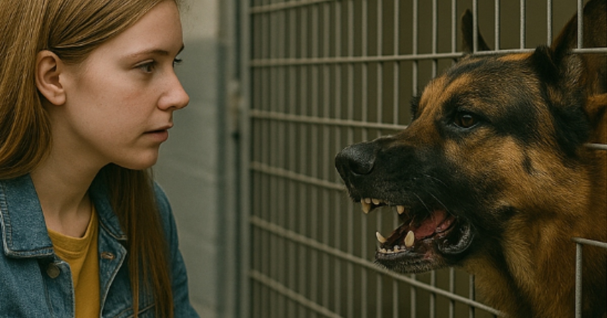 Ratastoolis olev tüdruk soovis kohtuda varjupaiga kõige ohtlikuma koeraga — see, mis seejärel juhtus, jäi kõigile seletamatuks